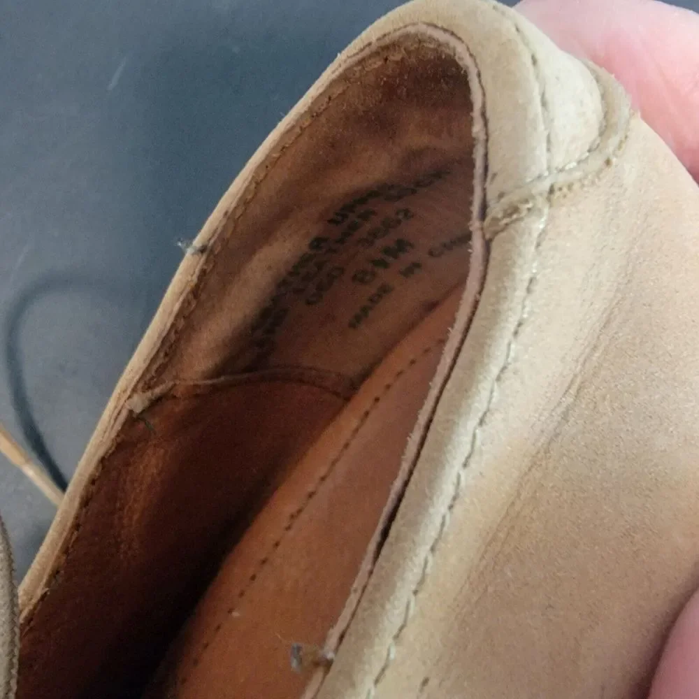 St. Johns Bay Mens‎ Leather Derby Oxford Tan Shoes Size 8.5